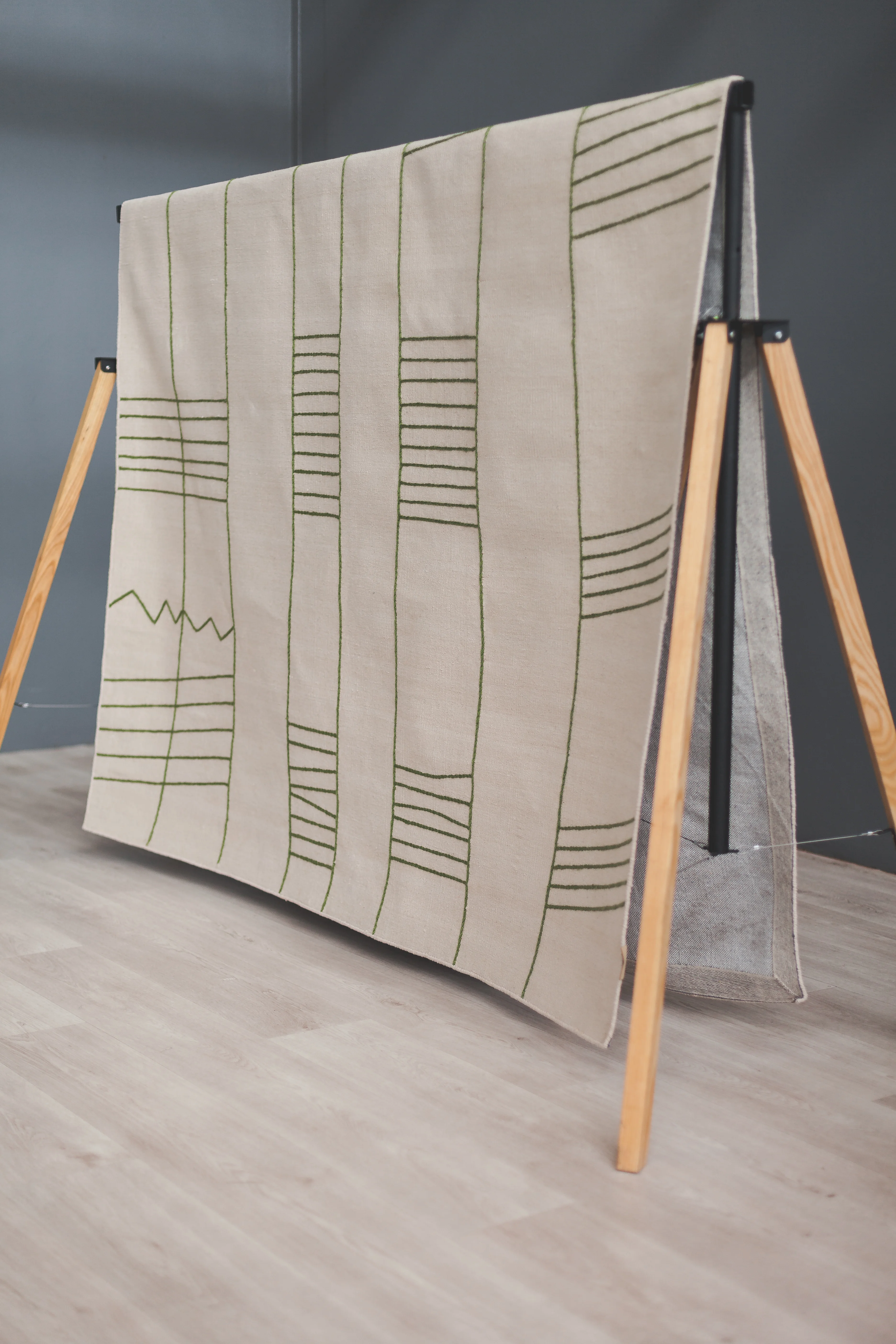 Birch Green Cotton Rug gallery image