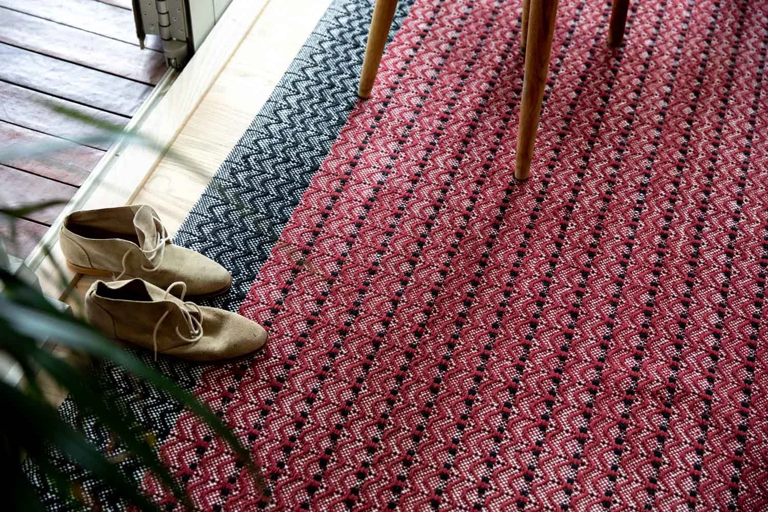 Dune Cotton Rug - Wine gallery image