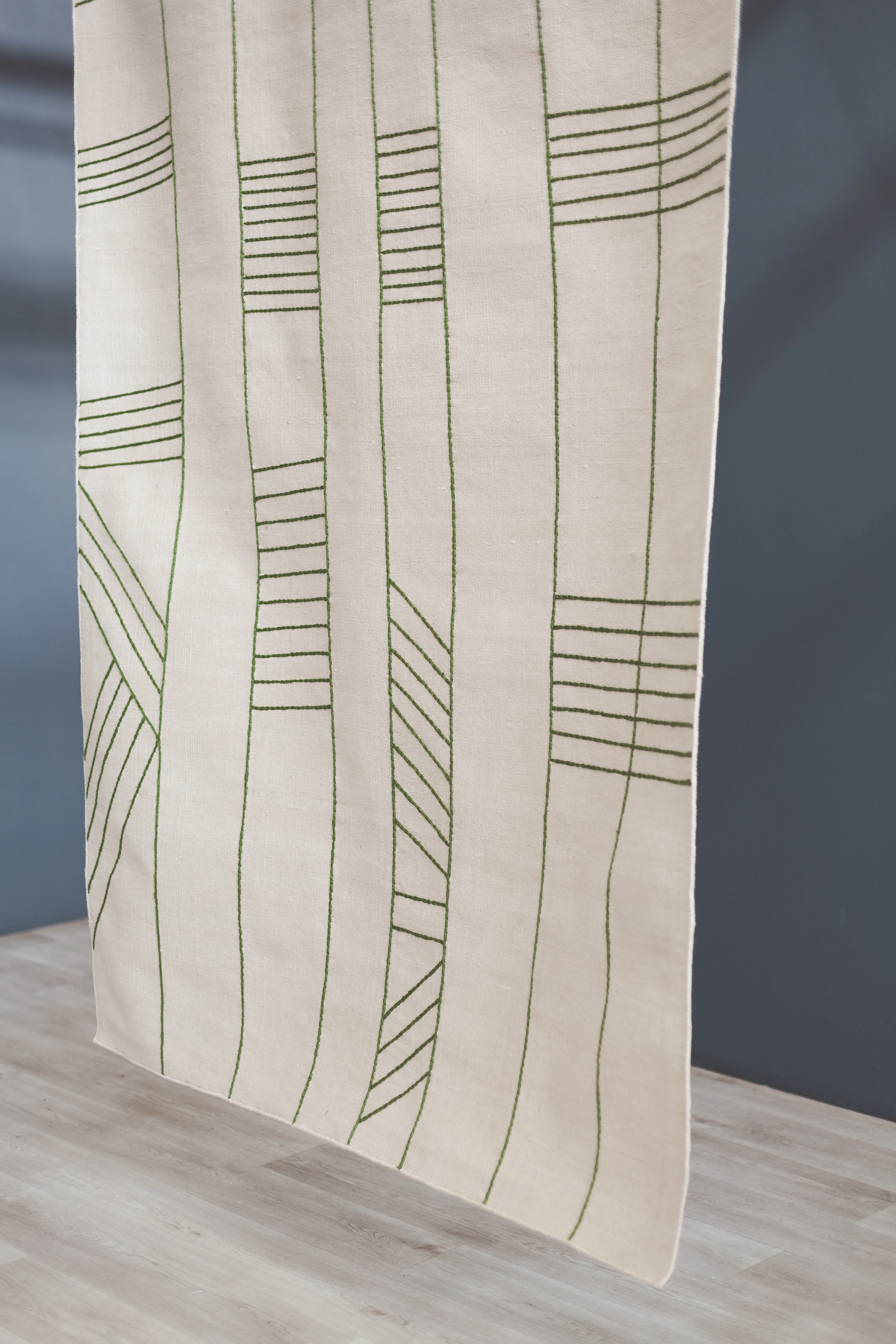 Birch Green Cotton Rug gallery image