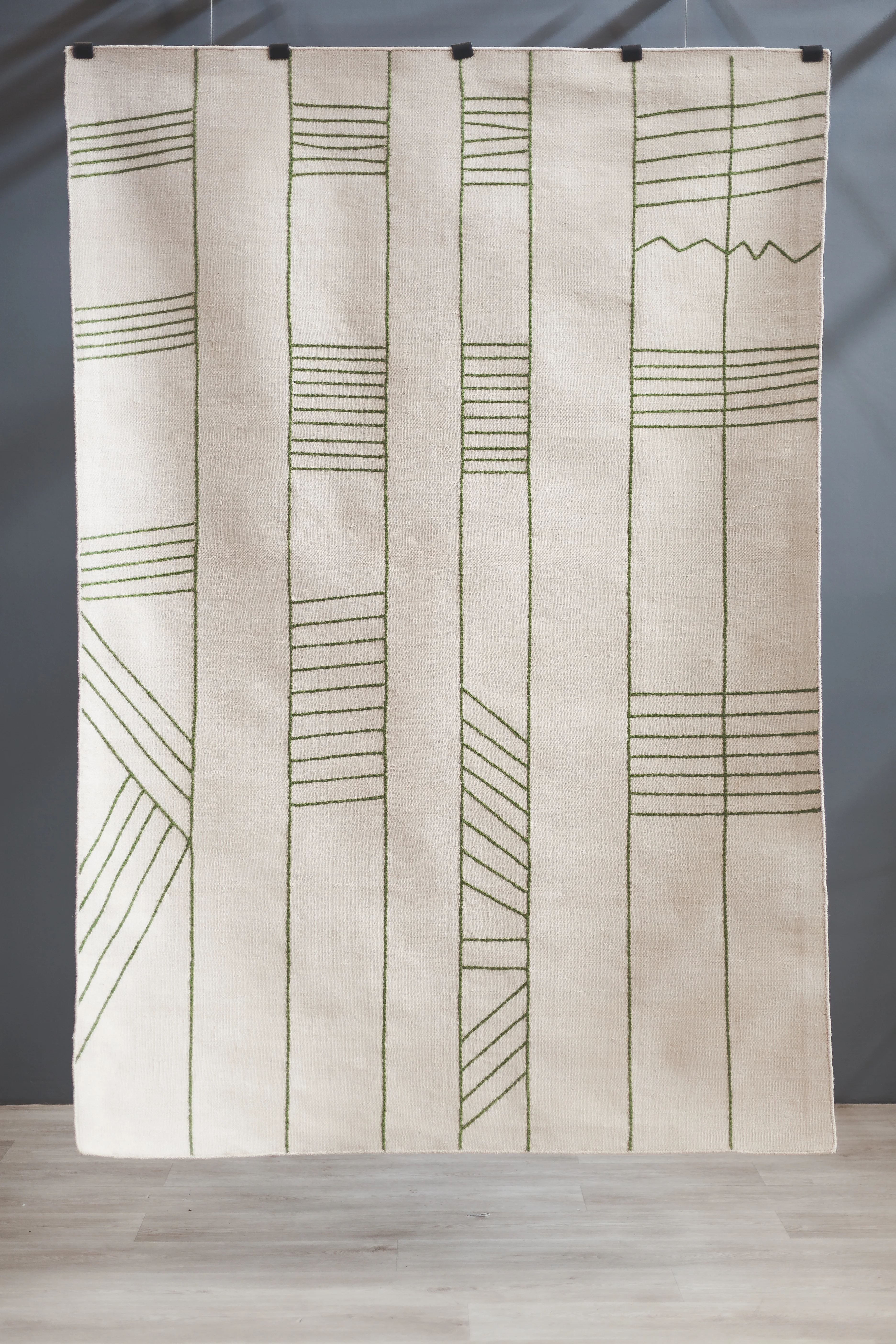 Birch Green Cotton Rug gallery image