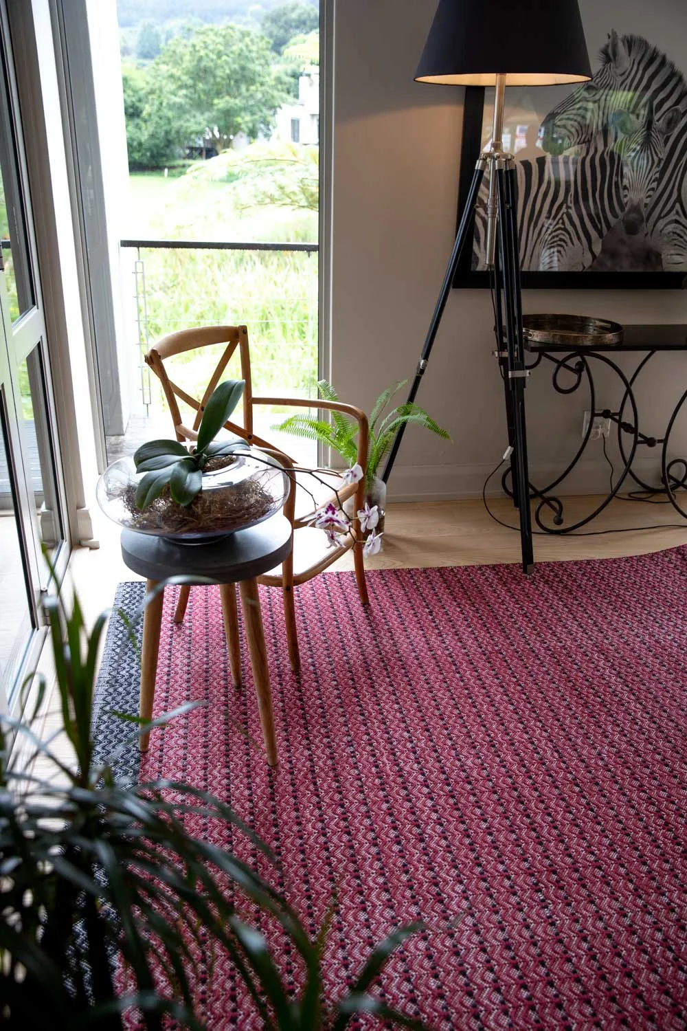 Dune Cotton Rug - Wine gallery image