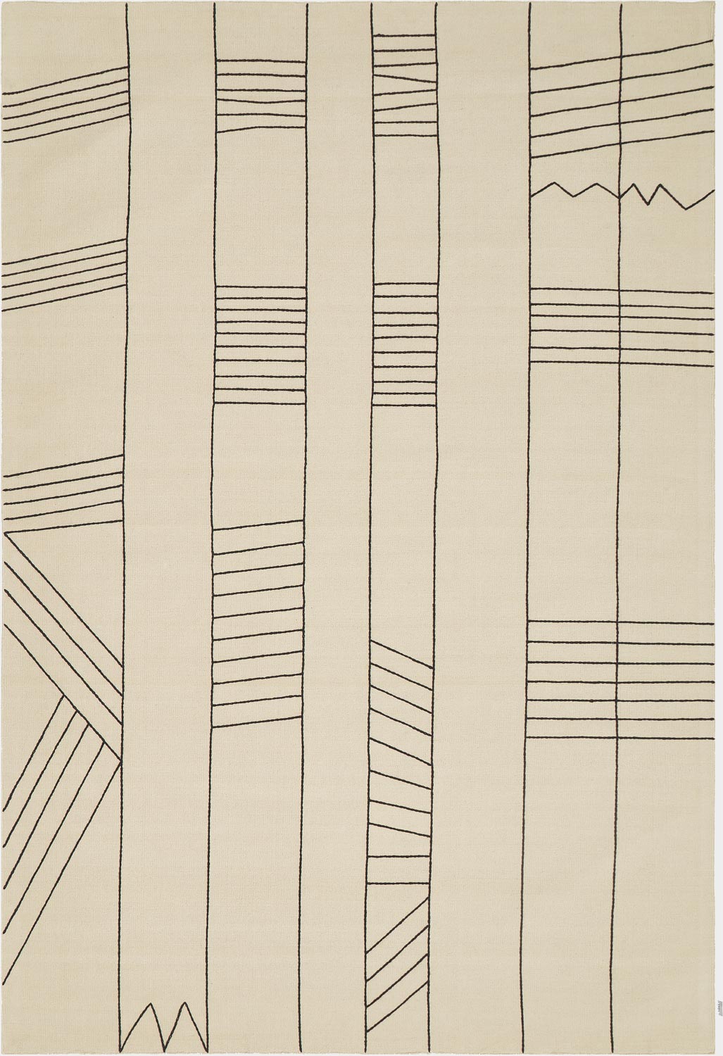 Birch Black Cotton Rug